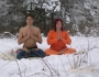 Asanas at the snow