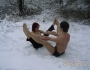 Asanas at the snow